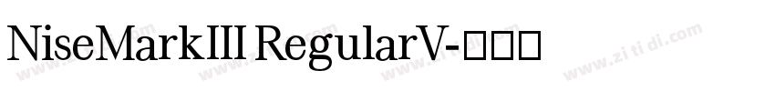 NiseMarkIII RegularV字体转换